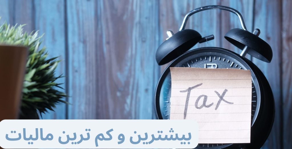 بیشترین و کمترین مالیات