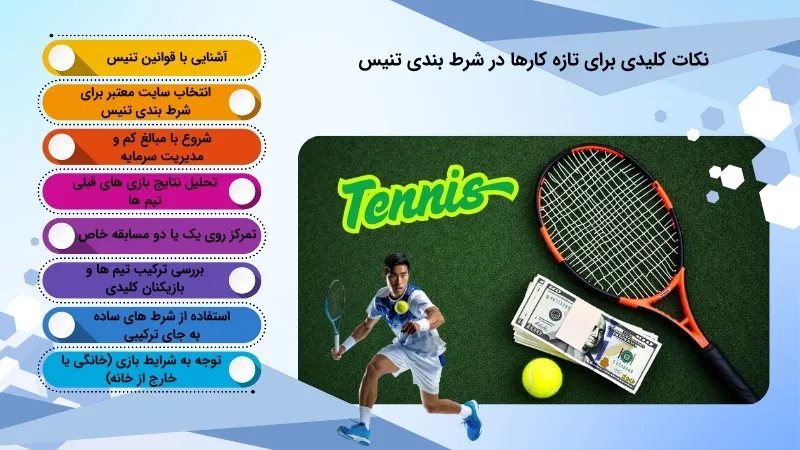 موارد قابل توجه در شرط بندی تنیس