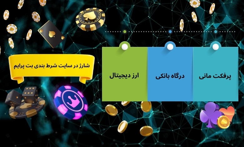 روش های شارژ در سایت شرط بندی بت پرایم